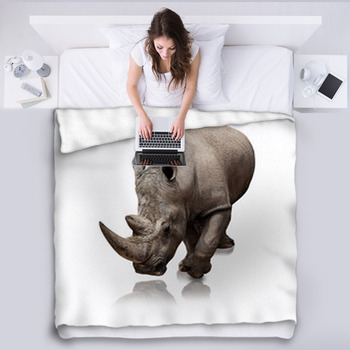 Rhinoceros Fleece Blanket