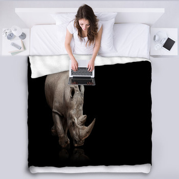 Rhinoceros Fleece Blanket