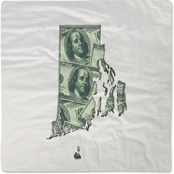 Rhode Island Ri Money Map Cash Economy Baby Blanket