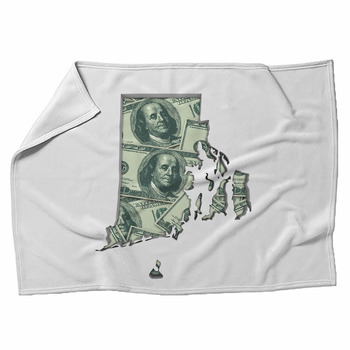 Rhode Island Ri Money Map Cash Economy Fleece Blanket