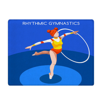 Rhythmic Gymnastics Hoop Summer Games Icon Set Bath Mat