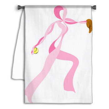 Ribbon Softball Pitcher Towel