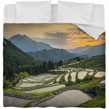 Rice Terraces In Kumano, Japan Fleece Bed Blanket