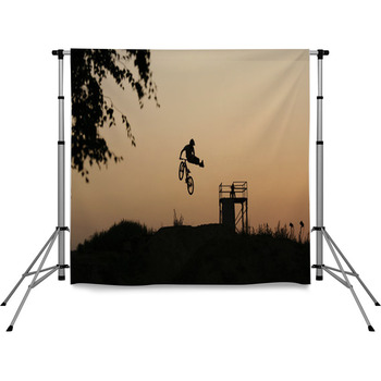 Ride In The Sunset Pole Pocket Backdrop