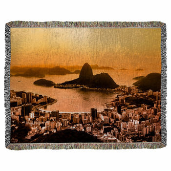 Rio De Janeiro Brazil Woven Throw Blanket