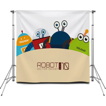 Robot Design Custom Size Backdrop