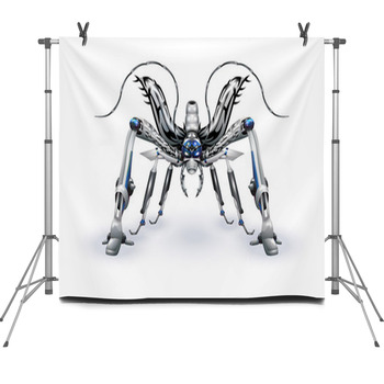 Robot-insect Fleece Backdrop