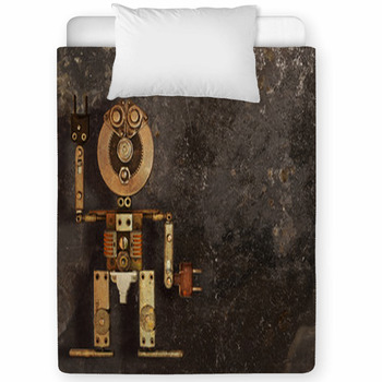 Robot Baby Blankets, Toddler Bedding | Personalized