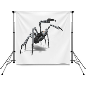 Robot Spider Pole Pocket Backdrop