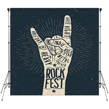 Rock Festival Poster Flyer Vector Custom Size Backdrop