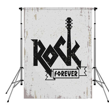Rock Music Print Pole Pocket Backdrop