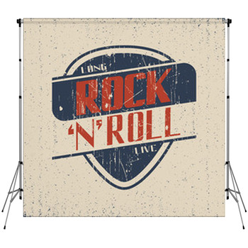Rock N Roll Med Fleece Backdrop