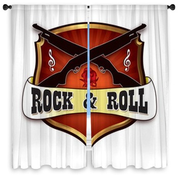 Rock N Roll Window Curtains