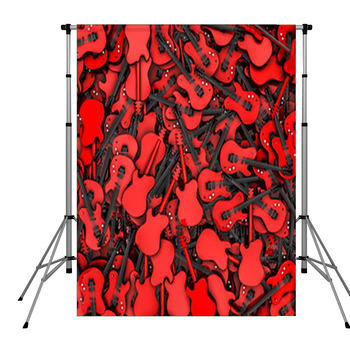 Rock Play Background Guitar Concert Pole Pocket Backdrop