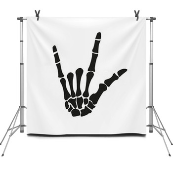 Rock Skeleton Hand Fleece Backdrop