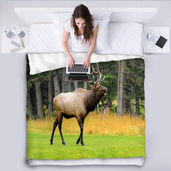 Queen size deer blanket sale