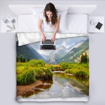 Rocky Mountain National Park Fleece Blanket