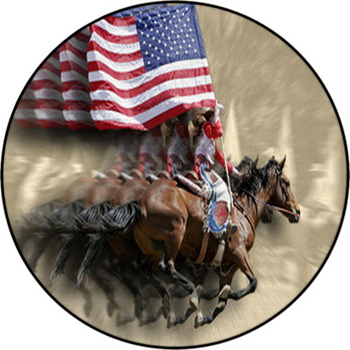 Rodeo Queens & Flags Round Rug