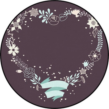 Romantic Background Of Various Flowers In Round Rug