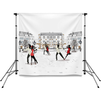 Romantic Couple In Passionate Pole Pocket Backdrop