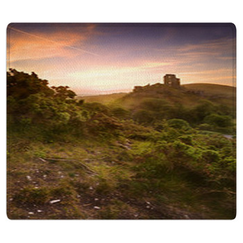 Romantic Fantasy Magical Castle Ruins Against Bath Mat