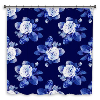 Roses Seamless Pattern Custom Size Shower Curtain