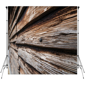 Rough Wooden Barn Siding With Rusty Fleece Backdrop