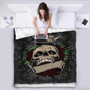 Royal Skull Fleece Blanket