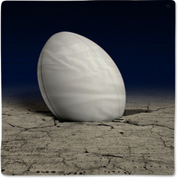 Rugby Ball Crushed Into The Dirt Baby Blanket