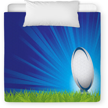 Rugby Ball On Grass Toddler Comforter