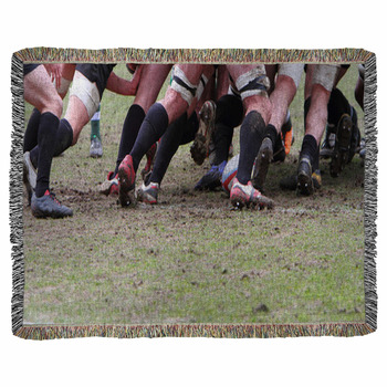 Rugby Woven Throw Blanket