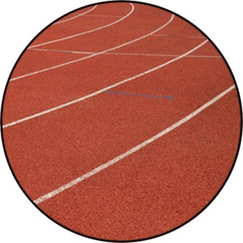 Running Track Curve Round Rug
