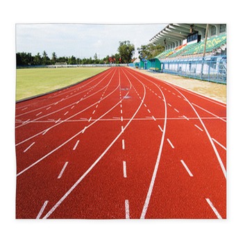 Running Track  In The Morning. Custom Size Floor Mat