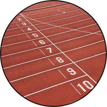 Running Track Round Rug