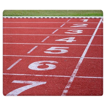 Running Track, Start And Finish Line Area Rug