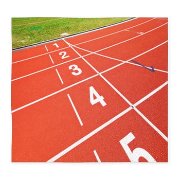 Running Way In Red Custom Size Floor Mat