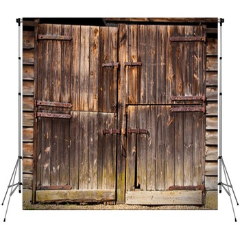 Rustic Barn Door Custom Size Backdrop