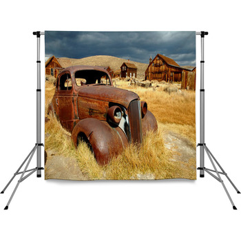 Rusty Car At Bodie Pole Pocket Backdrop