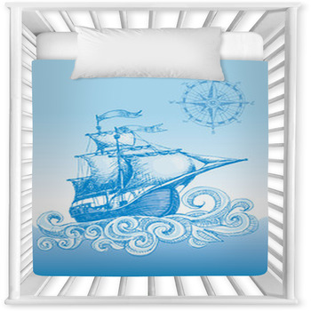 Sailboat Baby Crib Comforter