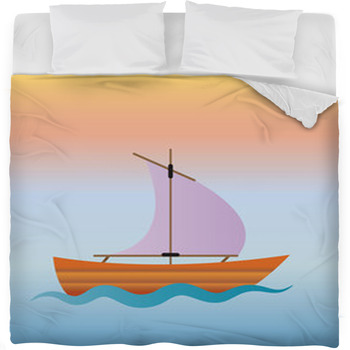 Sailboat Fleece Bed Blanket