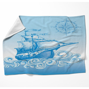 Sailboat Woven Throw Blanket
