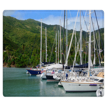 Sailboats In The Caribbean Area Rug