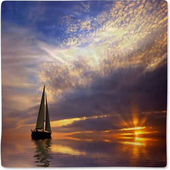 Sailing And Sunset Baby Blanket