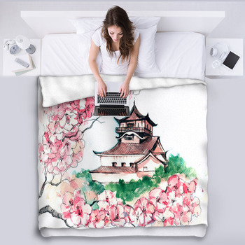 Sakura Fleece Blanket