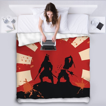 Samurai - Blood - Fight (epic Martial Art) Fleece Blanket
