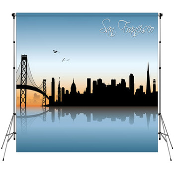 San Francisco Skyline Custom Size Backdrop