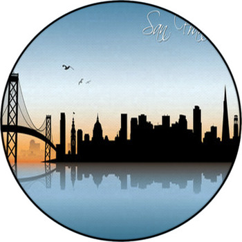 San Francisco Skyline Round Rug