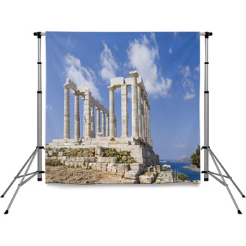 Sanctuary And Temple Of Poseidon Pole Pocket Backdrop