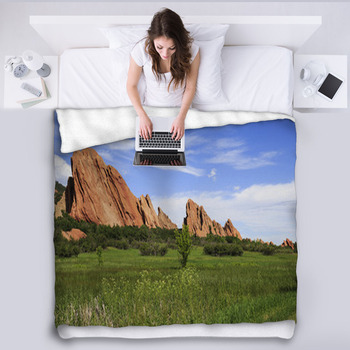 Sandstone Formation In Roxborough State Fleece Blanket