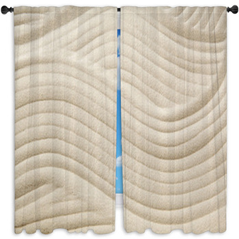 Sandy Beach Background For Summer Sand Window Curtain